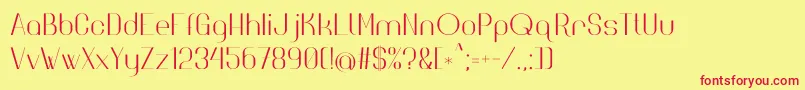 Highsociety Font – Red Fonts on Yellow Background