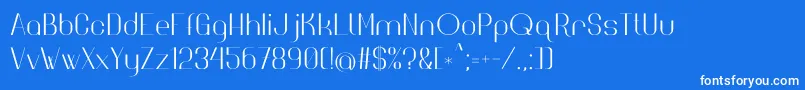 Highsociety Font – White Fonts on Blue Background