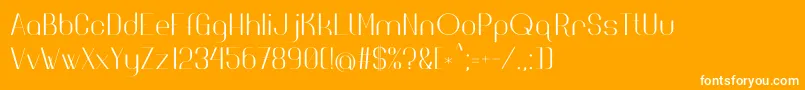 Highsociety-Schriftart – Weiße Schriften auf orangefarbenem Hintergrund