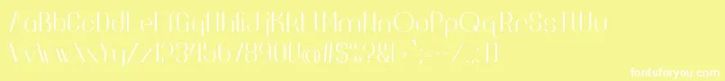 Highsociety Font – White Fonts on Yellow Background