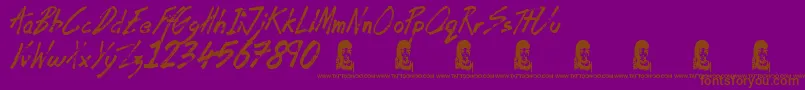 CoffeeHouse Font – Brown Fonts on Purple Background