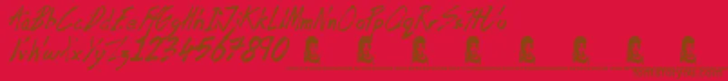 fuente CoffeeHouse – Fuentes Marrones Sobre Fondo Rojo