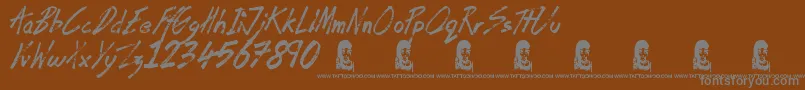 Fonte CoffeeHouse – fontes cinzas em um fundo marrom