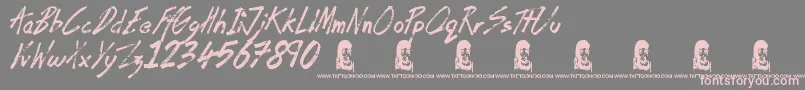 Czcionka CoffeeHouse – różowe czcionki na szarym tle