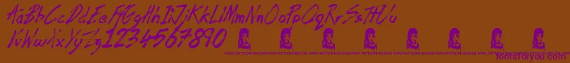 CoffeeHouse Font – Purple Fonts on Brown Background