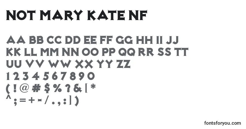 Not Mary Kate Nf Font – alphabet, numbers, special characters