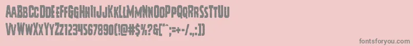 Vicioushungercond Font – Gray Fonts on Pink Background