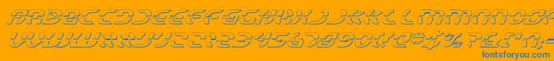 StarfighterShadowItalic Font – Blue Fonts on Orange Background