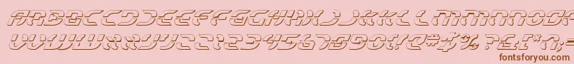 StarfighterShadowItalic Font – Brown Fonts on Pink Background