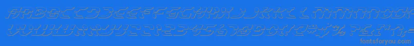StarfighterShadowItalic Font – Gray Fonts on Blue Background