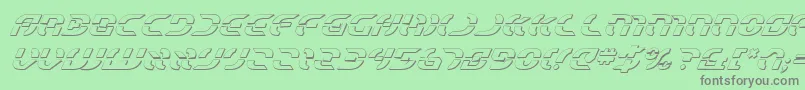 StarfighterShadowItalic Font – Gray Fonts on Green Background