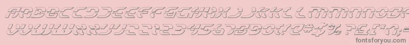 StarfighterShadowItalic Font – Gray Fonts on Pink Background