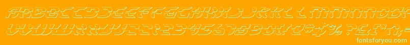 StarfighterShadowItalic Font – Green Fonts on Orange Background