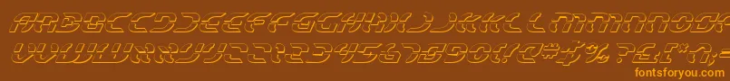 StarfighterShadowItalic Font – Orange Fonts on Brown Background