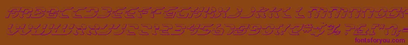 StarfighterShadowItalic Font – Purple Fonts on Brown Background