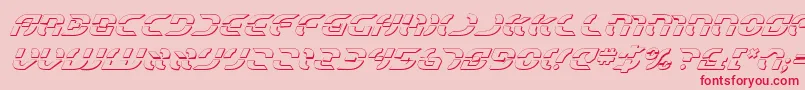 StarfighterShadowItalic-Schriftart – Rote Schriften auf rosa Hintergrund