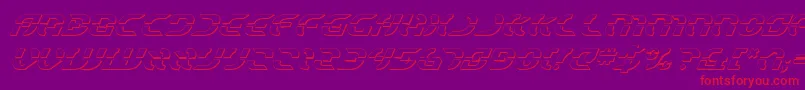 StarfighterShadowItalic Font – Red Fonts on Purple Background