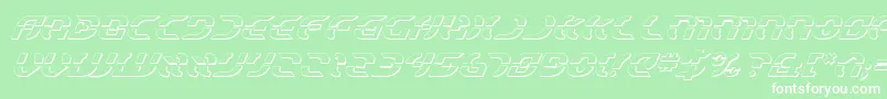 StarfighterShadowItalic Font – White Fonts on Green Background