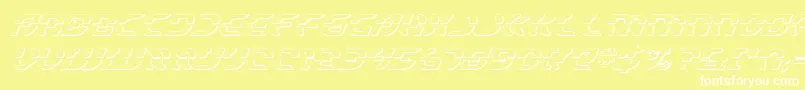 StarfighterShadowItalic Font – White Fonts on Yellow Background