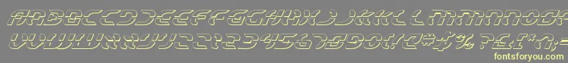 StarfighterShadowItalic Font – Yellow Fonts on Gray Background