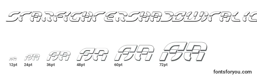 StarfighterShadowItalic Font Sizes