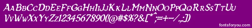 En savoir plus sur la police VecnaBoldItalic Police VecnaBoldItalic – polices blanches sur fond violet