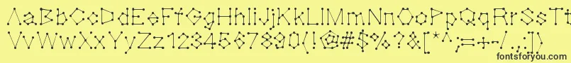 Dotnation Font – Black Fonts on Yellow Background
