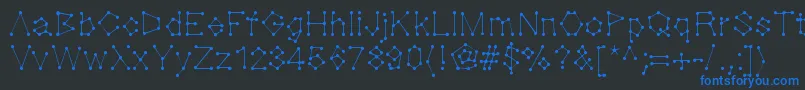 Dotnation Font – Blue Fonts on Black Background