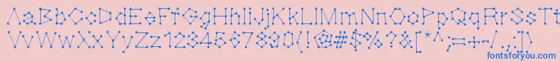 Dotnation Font – Blue Fonts on Pink Background