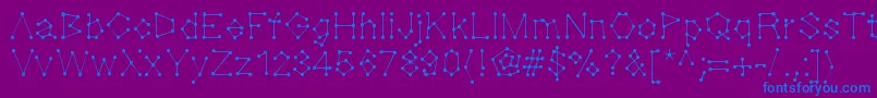 Dotnation Font – Blue Fonts on Purple Background