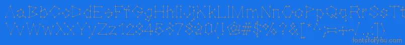 フォントDotnation – 青い背景に灰色の文字