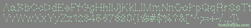 Dotnation Font – Green Fonts on Gray Background