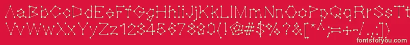 フォントDotnation – 赤い背景に緑の文字