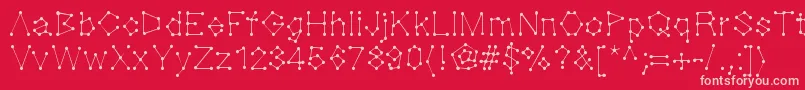 Dotnation Font – Pink Fonts on Red Background