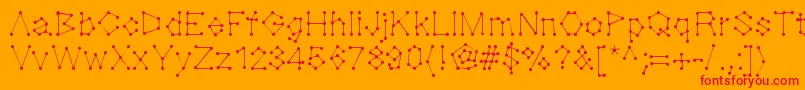 Dotnation Font – Red Fonts on Orange Background