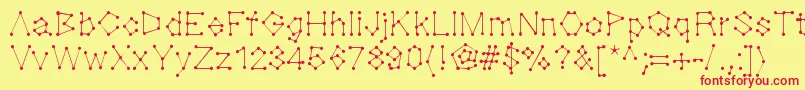 Dotnation Font – Red Fonts on Yellow Background