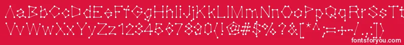 Dotnation-Schriftart – Weiße Schriften auf rotem Hintergrund