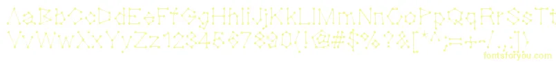 Dotnation Font – Yellow Fonts on White Background
