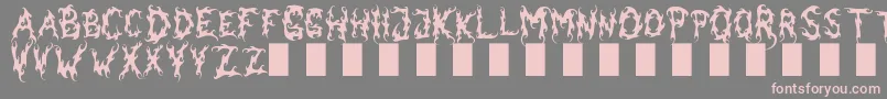 フォントDarkGarden – 灰色の背景にピンクのフォント