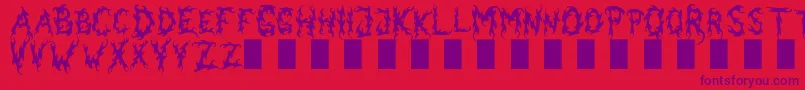 DarkGarden-Schriftart – Violette Schriften auf rotem Hintergrund