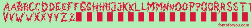 DarkGarden Font – Red Fonts on Green Background