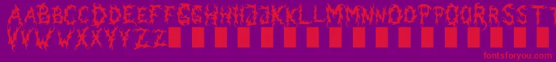 fuente DarkGarden – Fuentes Rojas Sobre Fondo Morado
