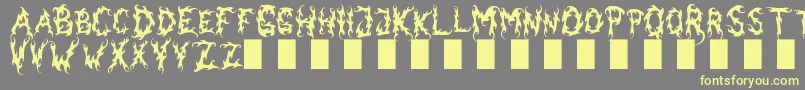 DarkGarden-fontti – keltaiset fontit harmaalla taustalla