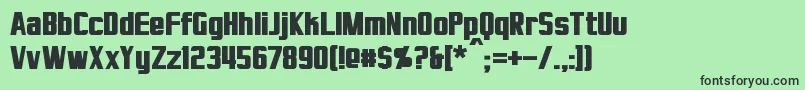 VirtucorpBold Font – Black Fonts on Green Background
