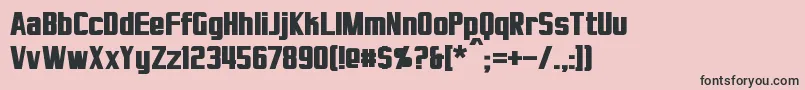 フォントVirtucorpBold – ピンクの背景に黒い文字
