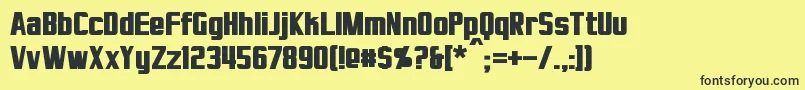 VirtucorpBold Font – Black Fonts on Yellow Background