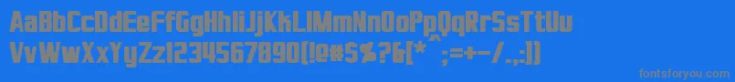 VirtucorpBold Font – Gray Fonts on Blue Background