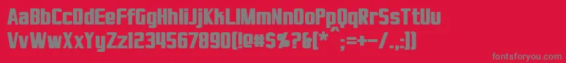 VirtucorpBold-Schriftart – Graue Schriften auf rotem Hintergrund