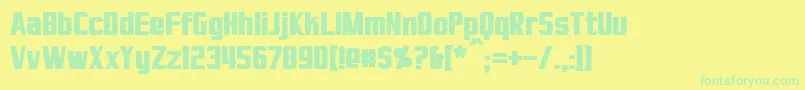 VirtucorpBold Font – Green Fonts on Yellow Background