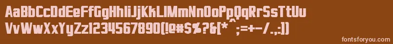VirtucorpBold Font – Pink Fonts on Brown Background